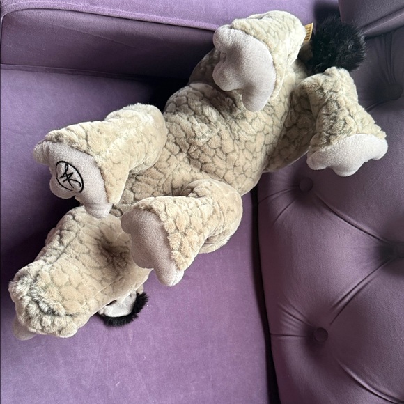 Plush Realistic 19” Rhino Stuffed Animal Toy - Gray & Black - Picture 2 of 4